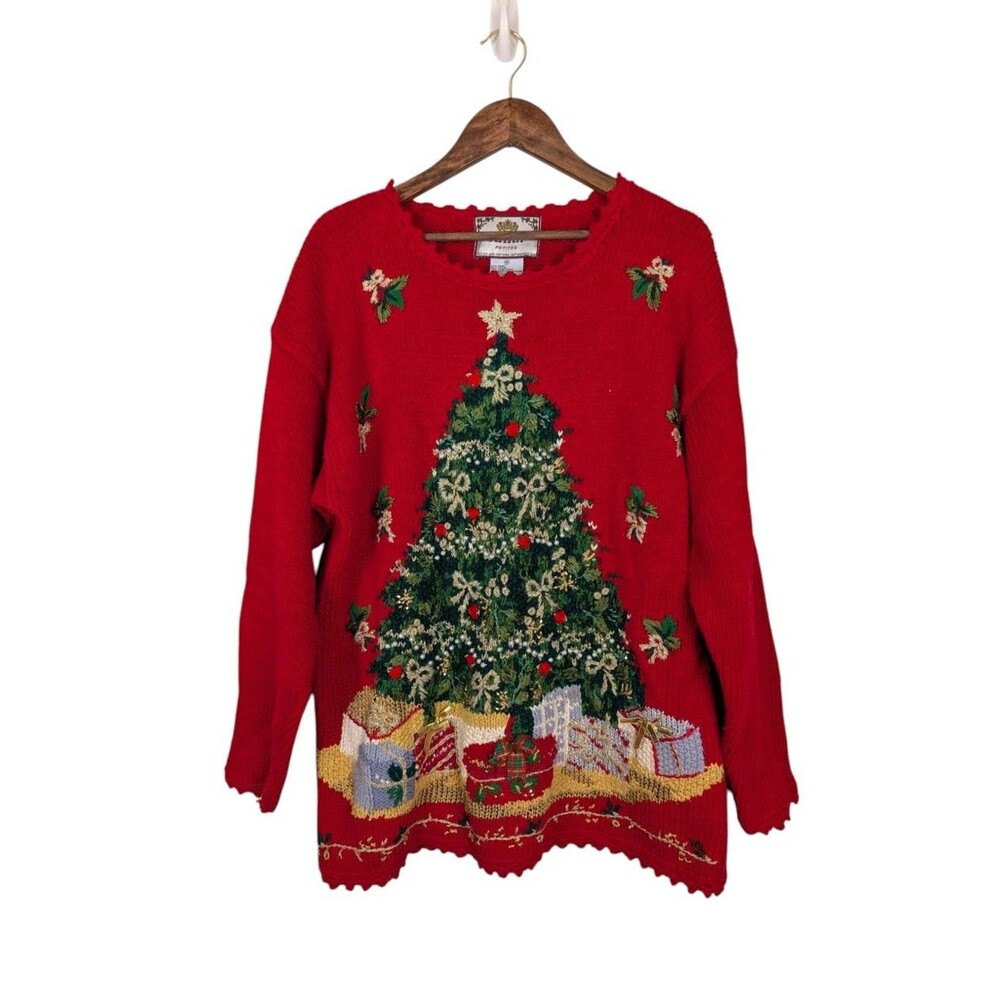 Vtg Tiara International Christmas Sweater